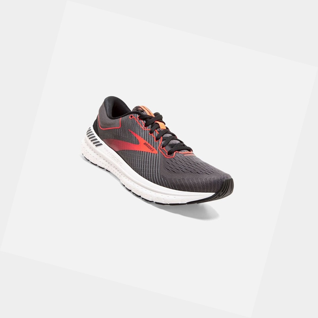 Chaussures Running Route Brooks Transcend 7 Femme Noir Corail | KPIR63245