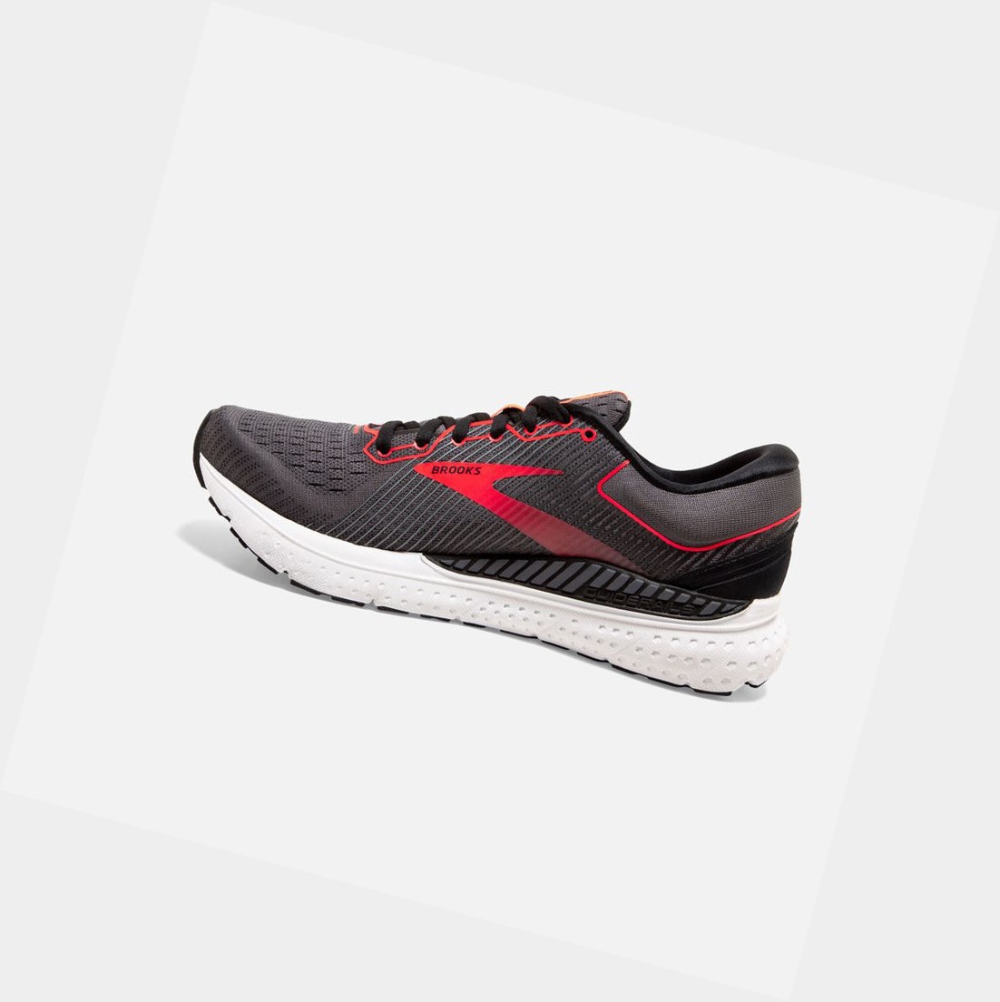 Chaussures Running Route Brooks Transcend 7 Femme Noir Corail | KPIR63245