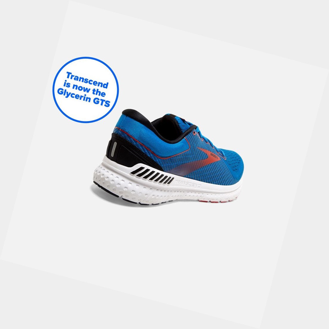 Chaussures Running Route Brooks Transcend 7 Homme Noir Rouge | ZUYW01739