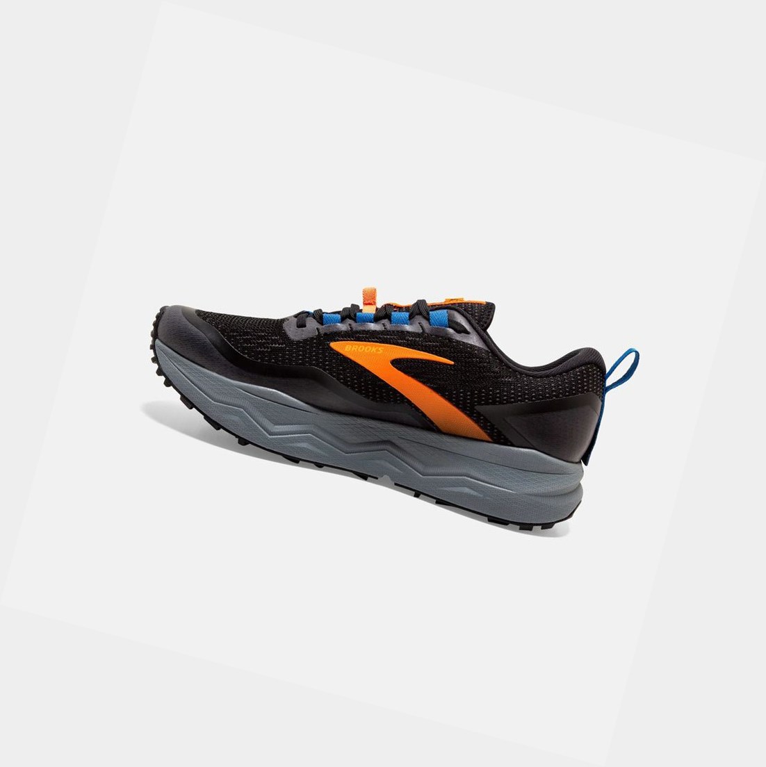 Chaussures Trail Brooks Caldera 5 Homme Noir Orange Bleu | WPGR52943