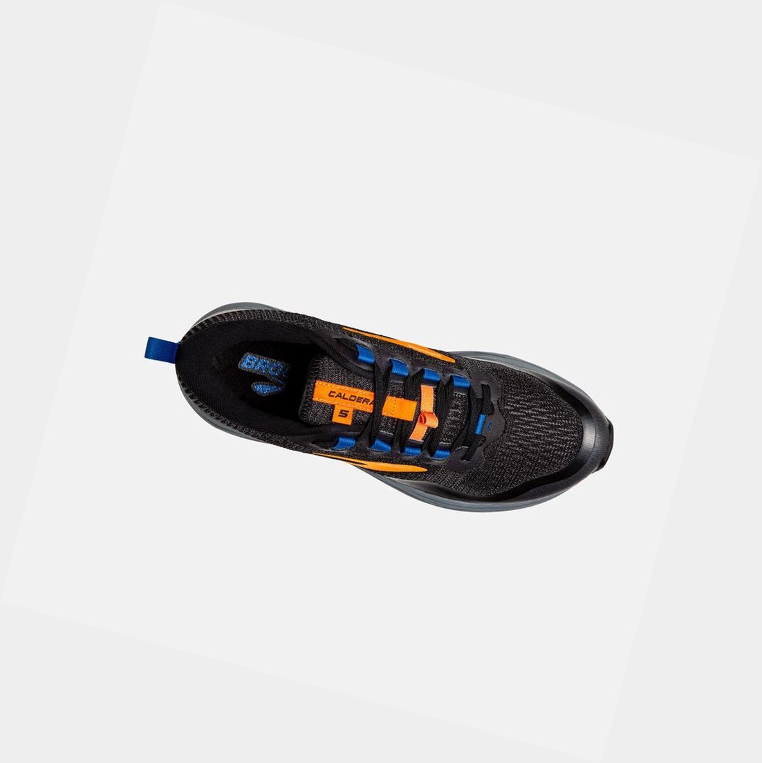 Chaussures Trail Brooks Caldera 5 Homme Noir Orange Bleu | WPGR52943