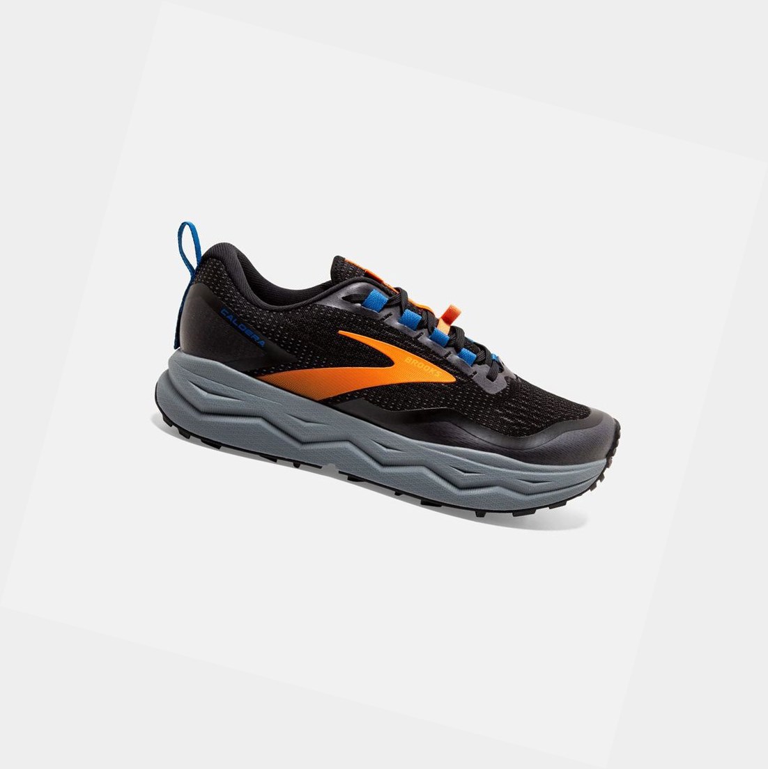 Chaussures Trail Brooks Caldera 5 Homme Noir Orange Bleu | WPGR52943