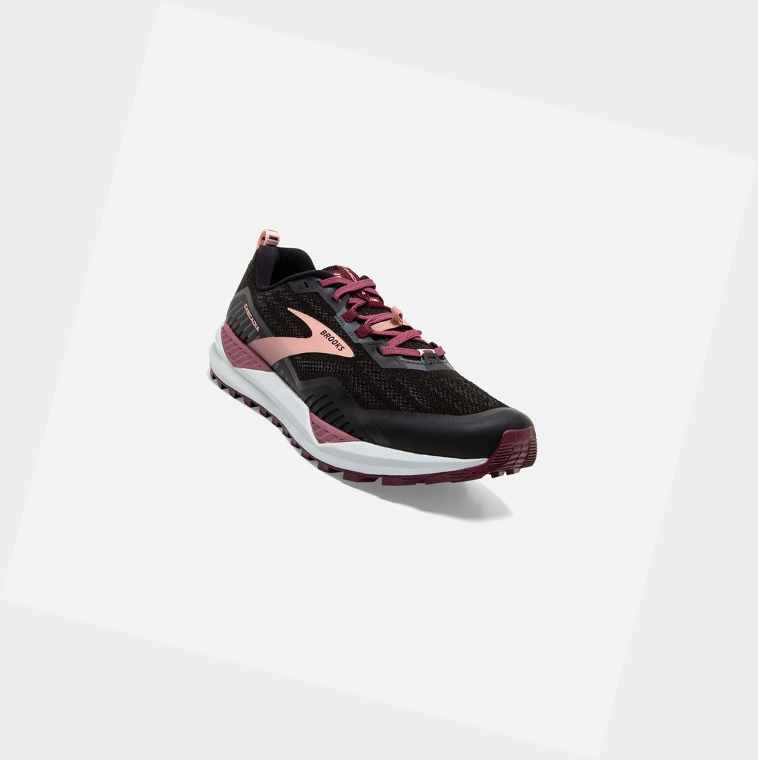 Chaussures Trail Brooks Cascadia 15 Femme Noir Corail | UYZG41670