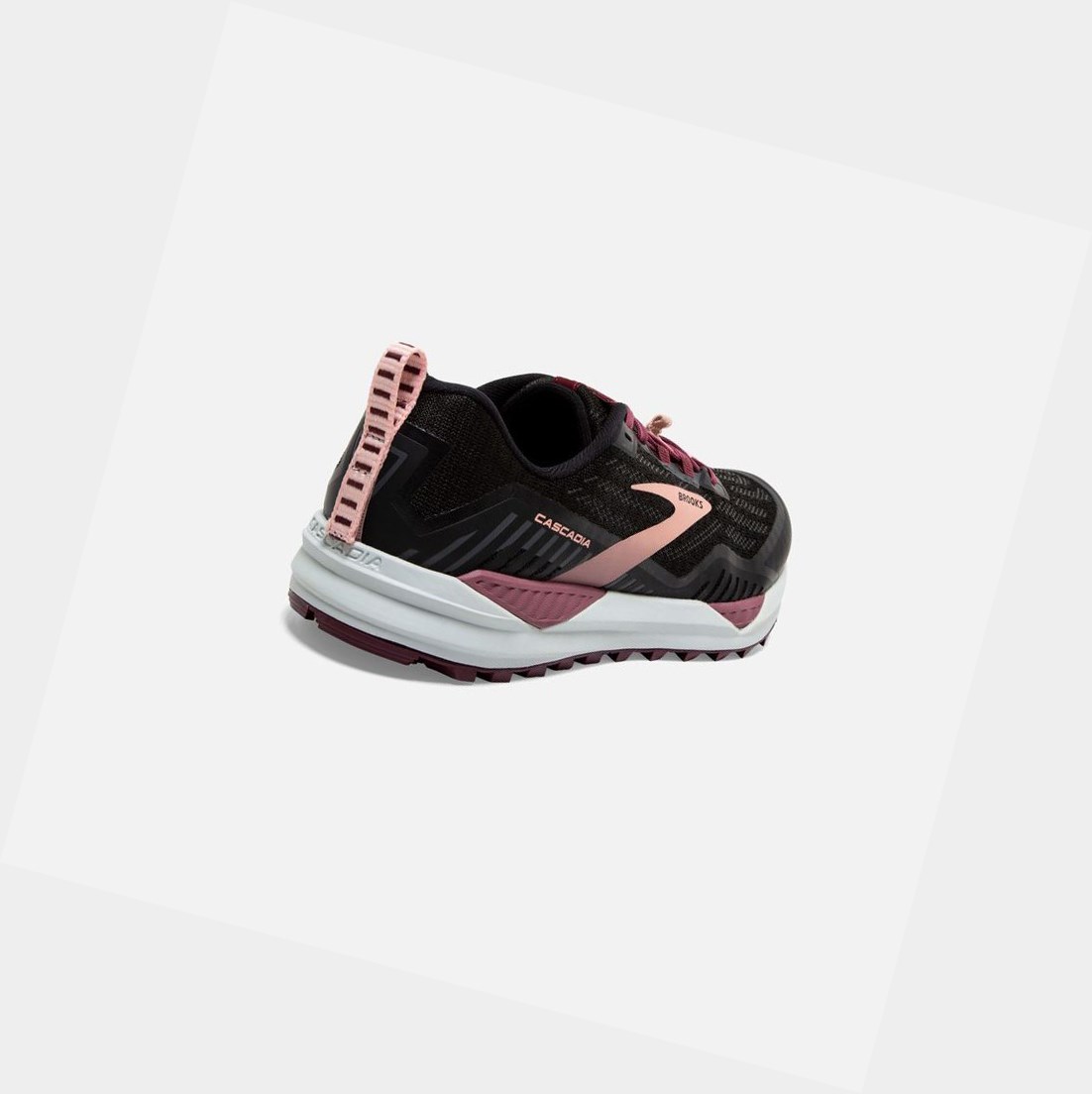 Chaussures Trail Brooks Cascadia 15 Femme Noir Corail | UYZG41670