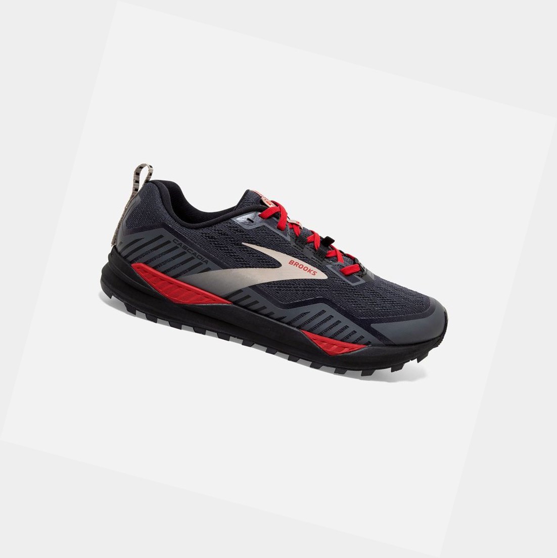 Chaussures Trail Brooks Cascadia 15 GTX Homme Noir Rouge | LVIJ29813