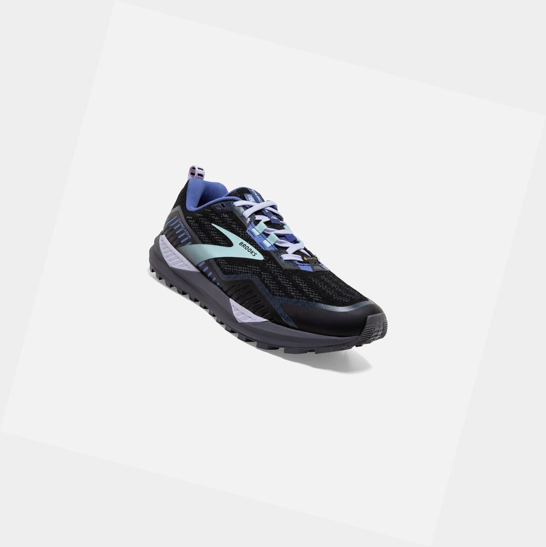 Chaussures Trail Brooks Cascadia 15 GTX Femme Noir Bleu | QYEW98043