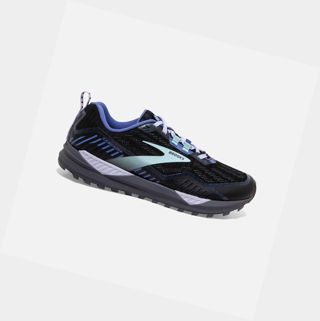 Chaussures Trail Brooks Cascadia 15 GTX Femme Noir Bleu | QYEW98043