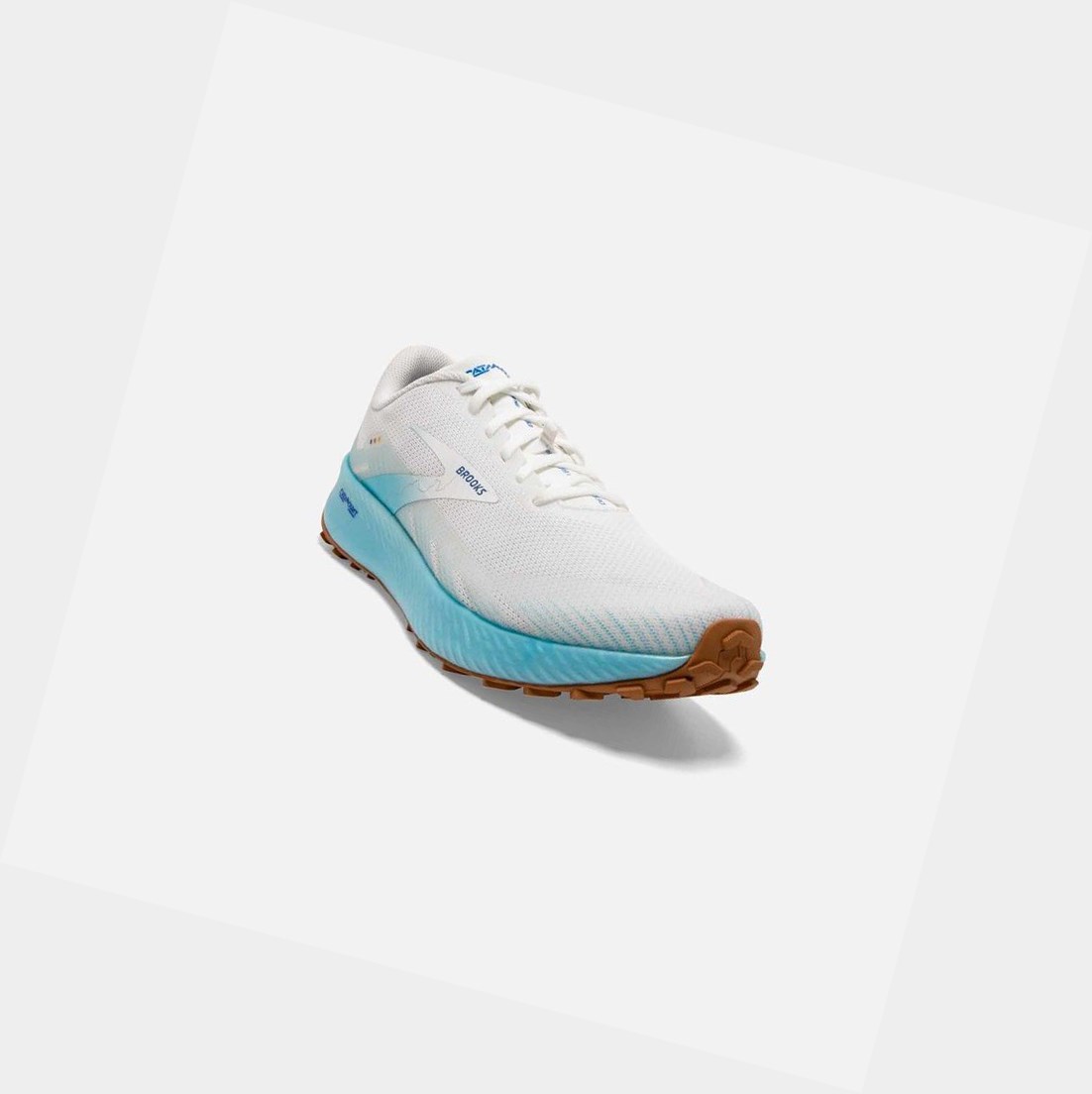 Chaussures Trail Brooks Catamount Femme Blanche Bleu | FQJV57860