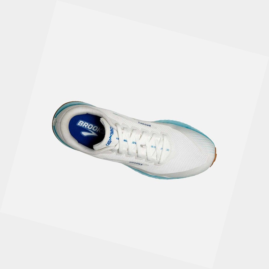 Chaussures Trail Brooks Catamount Femme Blanche Bleu | FQJV57860