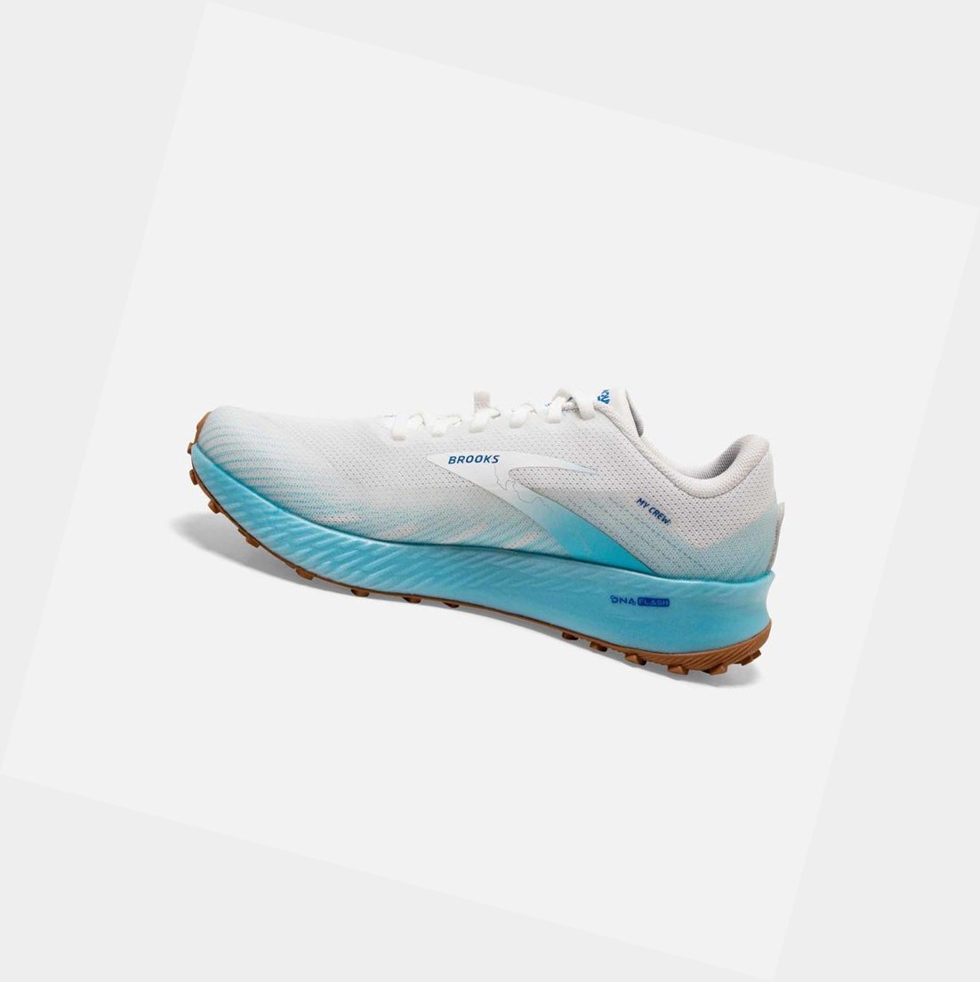 Chaussures Trail Brooks Catamount Femme Blanche Bleu | FQJV57860