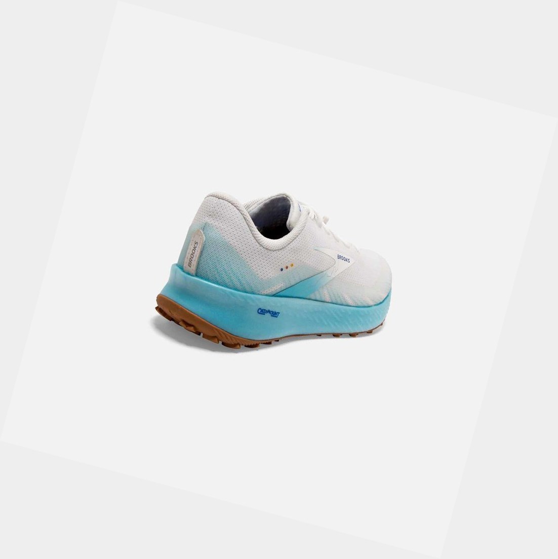 Chaussures Trail Brooks Catamount Femme Blanche Bleu | FQJV57860