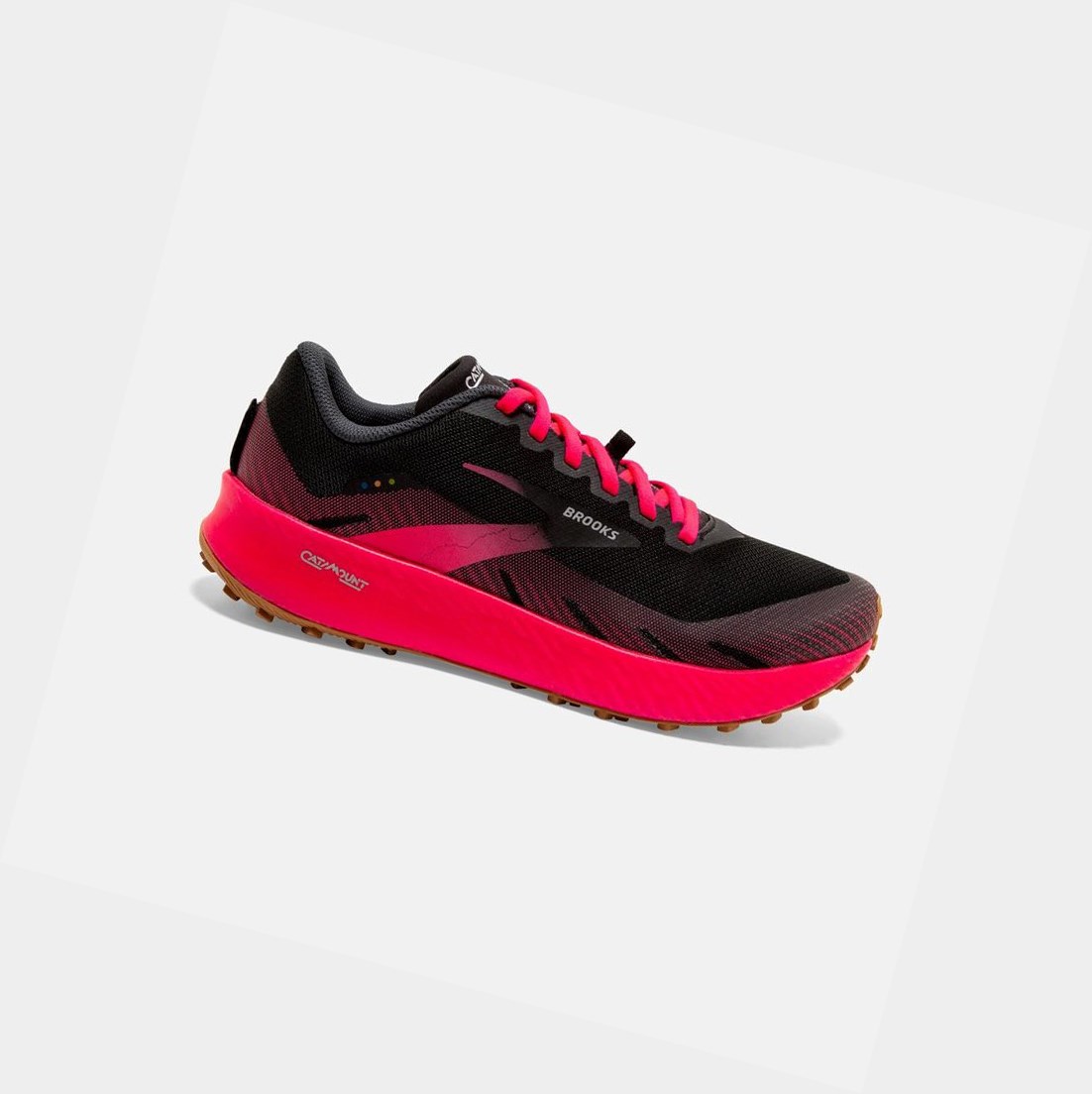Chaussures Trail Brooks Catamount Femme Noir Rose | YZKS48972