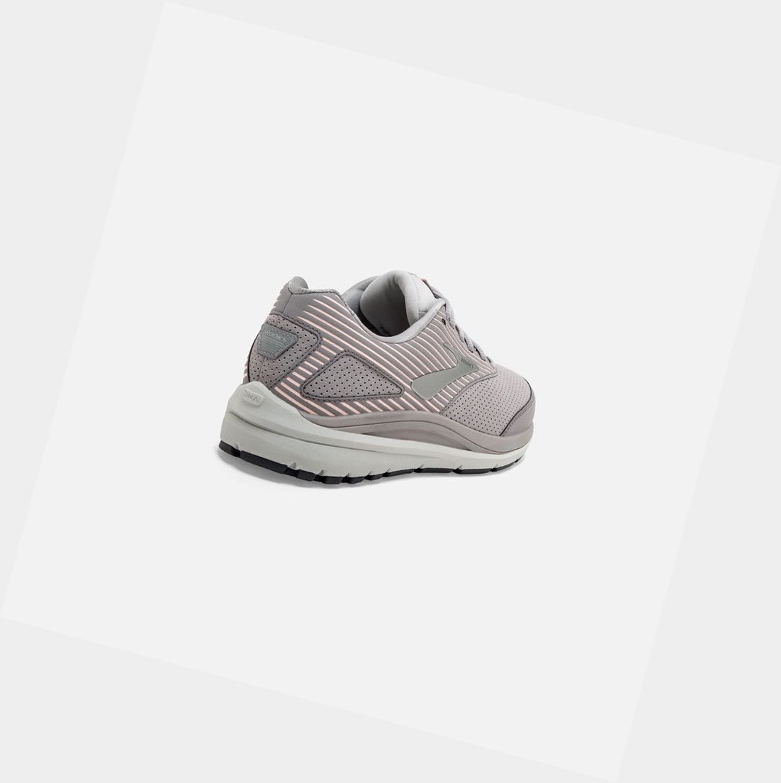 Chaussures de Marche Brooks Addiction Walker Daim Femme Alloy / Oyster / Peach | CAUZ28143