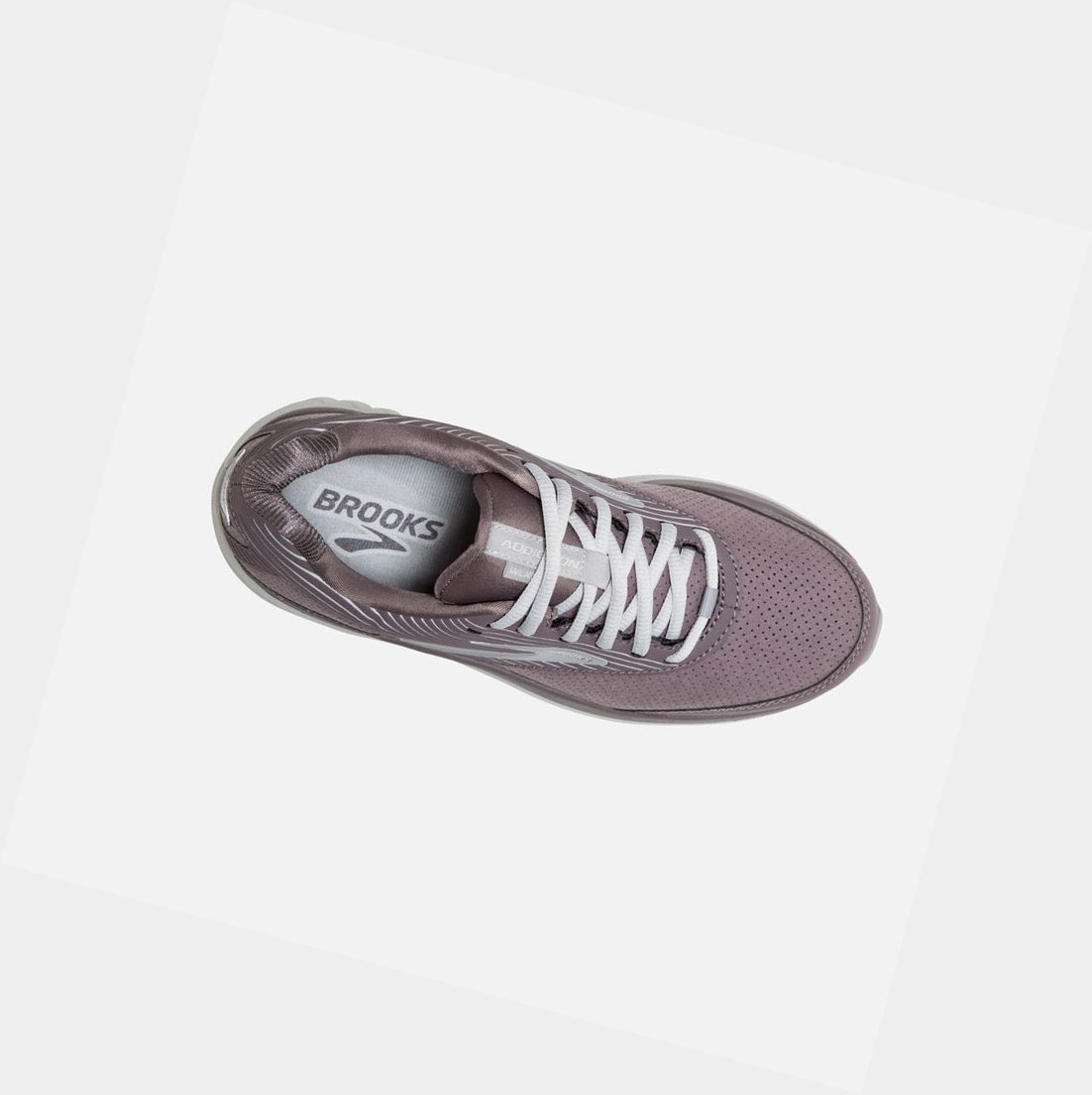 Chaussures de Marche Brooks Addiction Walker Daim Femme Shark / Alloy / Oyster | GLSQ58637