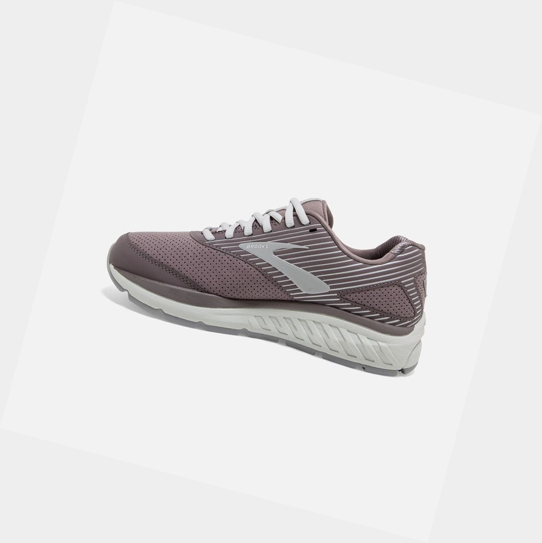 Chaussures de Marche Brooks Addiction Walker Daim Femme Shark / Alloy / Oyster | GLSQ58637