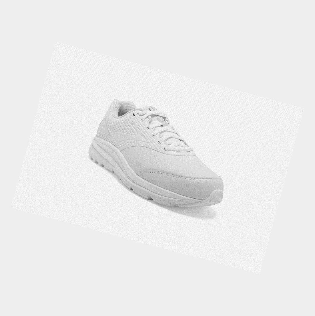 Chaussures de Marche Brooks Addiction Walker 2 Femme Blanche Blanche | VKJP86974
