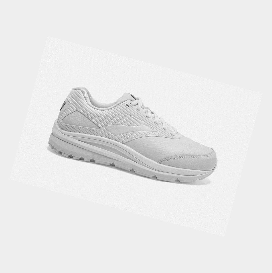 Chaussures de Marche Brooks Addiction Walker 2 Femme Blanche Blanche | VKJP86974