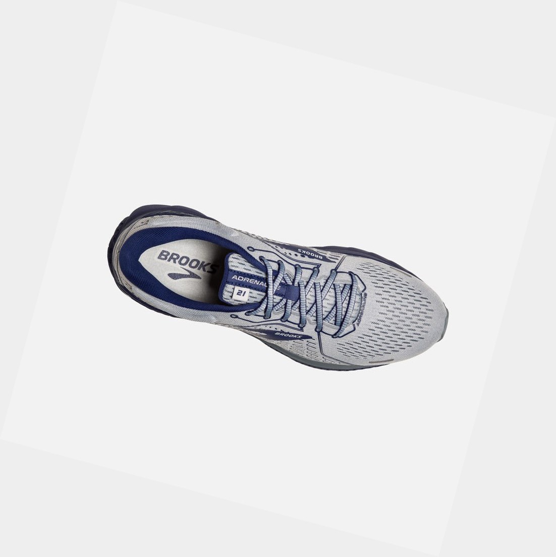 Chaussures de Marche Brooks Adrenaline GTS 21 Homme Grise Noir | ANUB39268