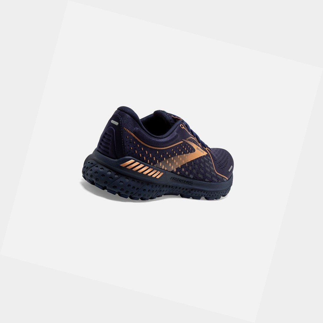 Chaussures de Marche Brooks Adrenaline GTS 21 Femme Bleu Marine Noir Cuivre | ARPQ12674