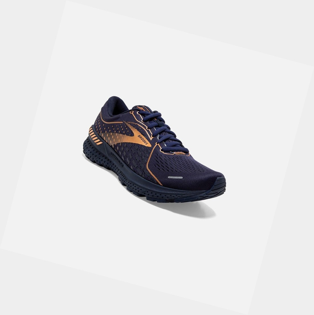 Chaussures de Marche Brooks Adrenaline GTS 21 Femme Bleu Marine Noir Cuivre | ARPQ12674