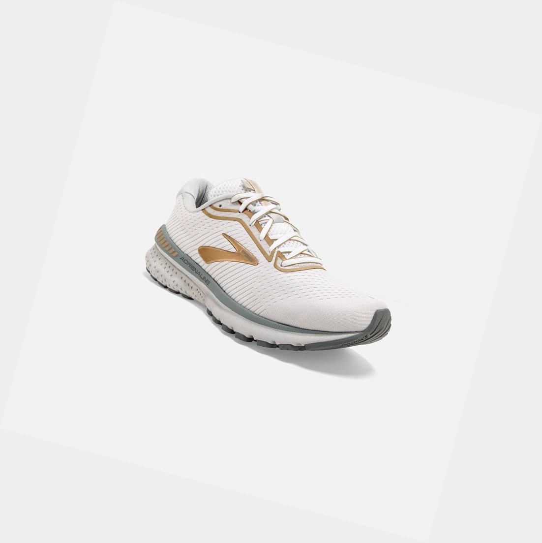 Chaussures de Marche Brooks Adrenaline GTS 20 Femme Blanche Grise Doré | CSUF95704