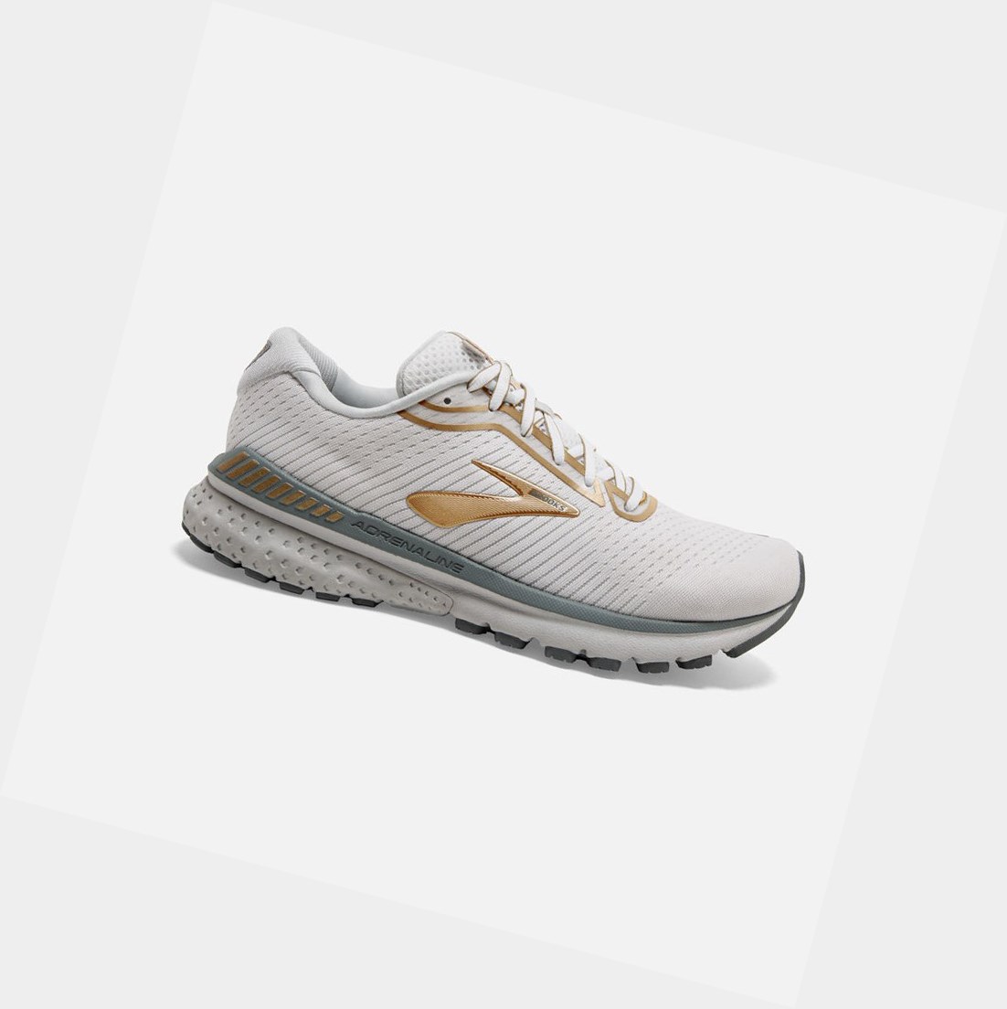Chaussures de Marche Brooks Adrenaline GTS 20 Femme Blanche Grise Doré | CSUF95704