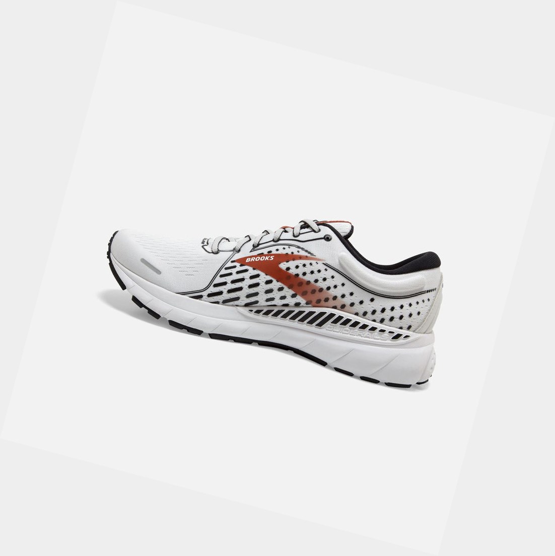 Chaussures de Marche Brooks Adrenaline GTS 21 Homme Blanche Noir Orange | EQOI24358