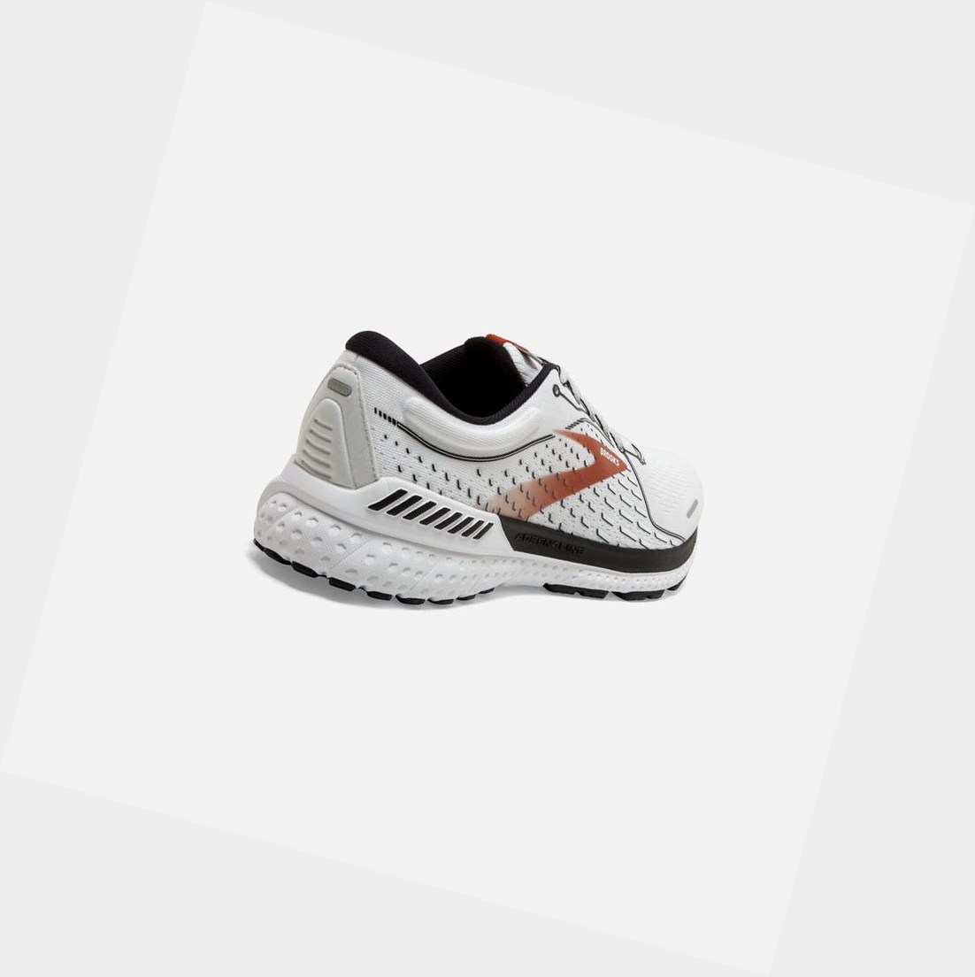 Chaussures de Marche Brooks Adrenaline GTS 21 Homme Blanche Noir Orange | EQOI24358