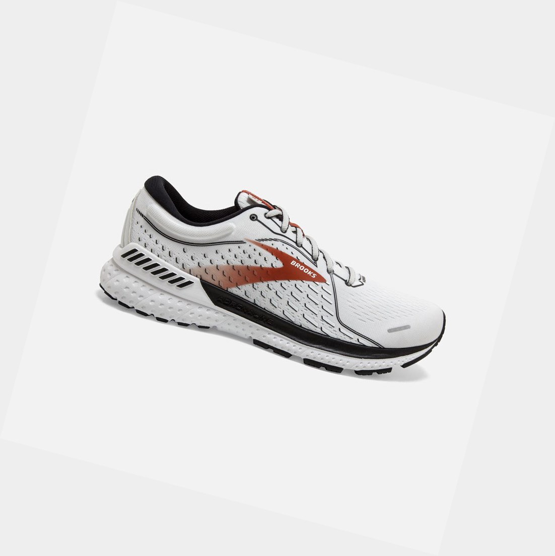 Chaussures de Marche Brooks Adrenaline GTS 21 Homme Blanche Noir Orange | EQOI24358