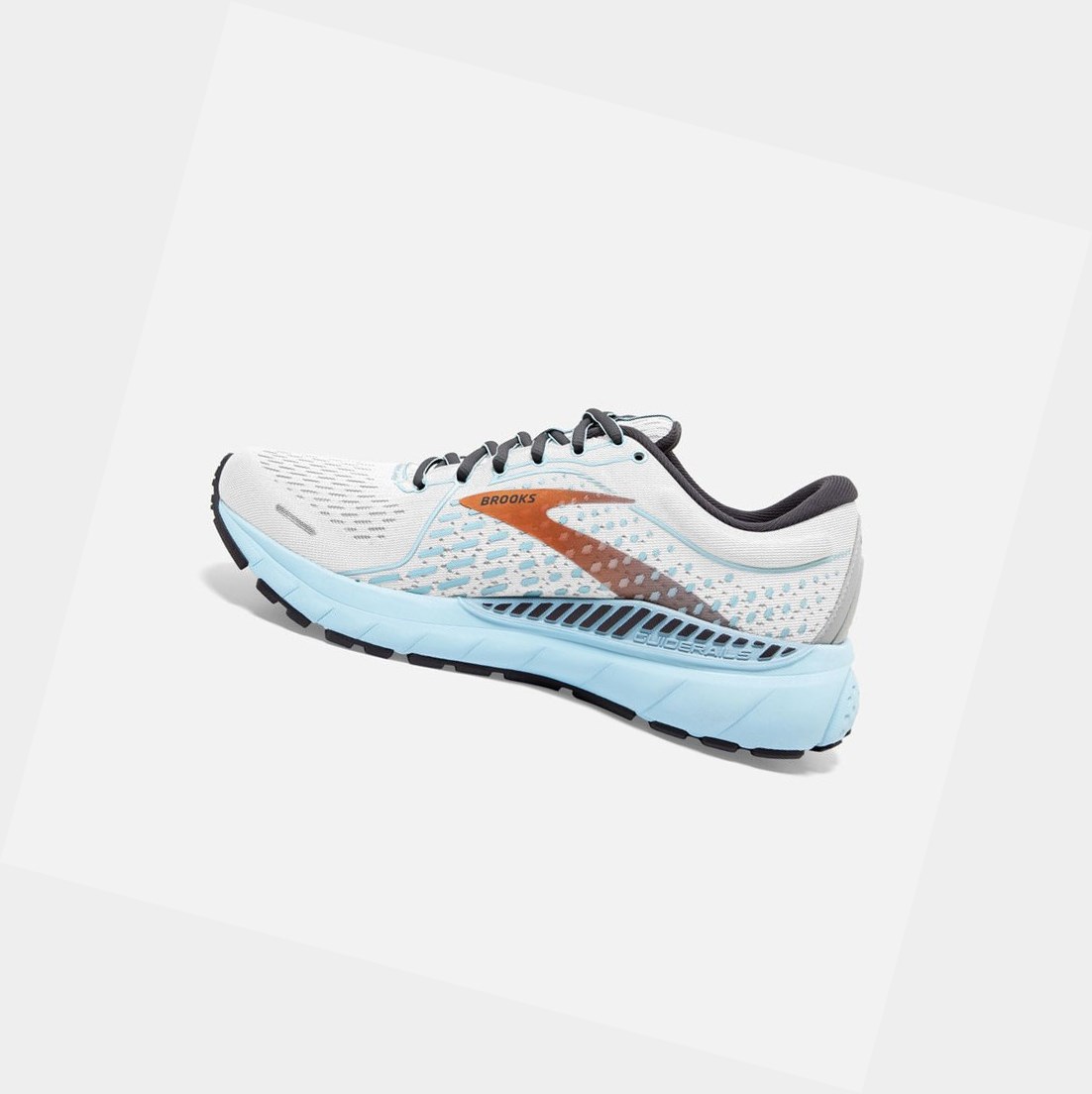 Chaussures de Marche Brooks Adrenaline GTS 21 Femme Blanche Bleu Clair | MXLQ02749