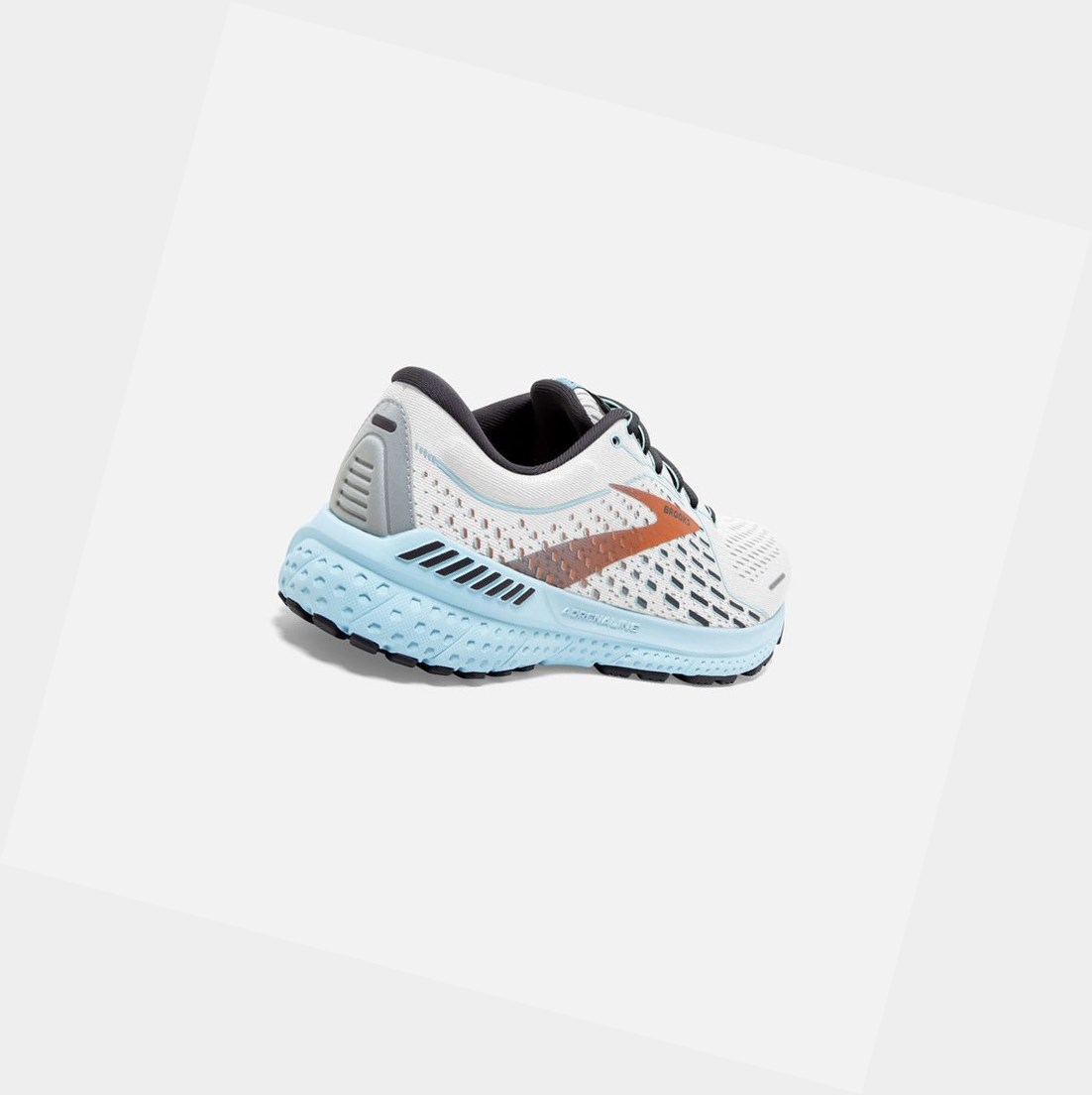 Chaussures de Marche Brooks Adrenaline GTS 21 Femme Blanche Bleu Clair | MXLQ02749