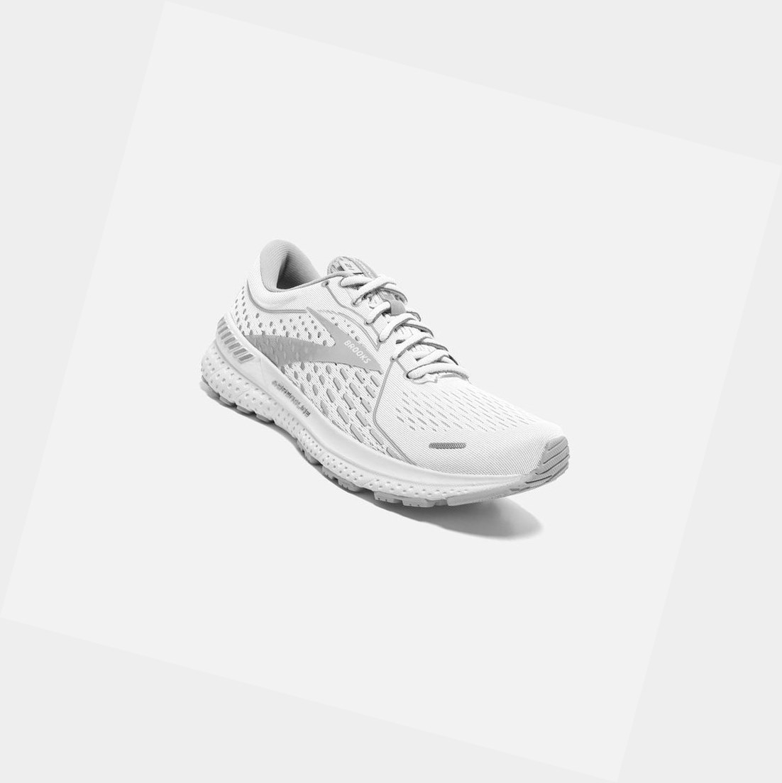 Chaussures de Marche Brooks Adrenaline GTS 21 Femme Blanche Grise Argent | PXWT60758