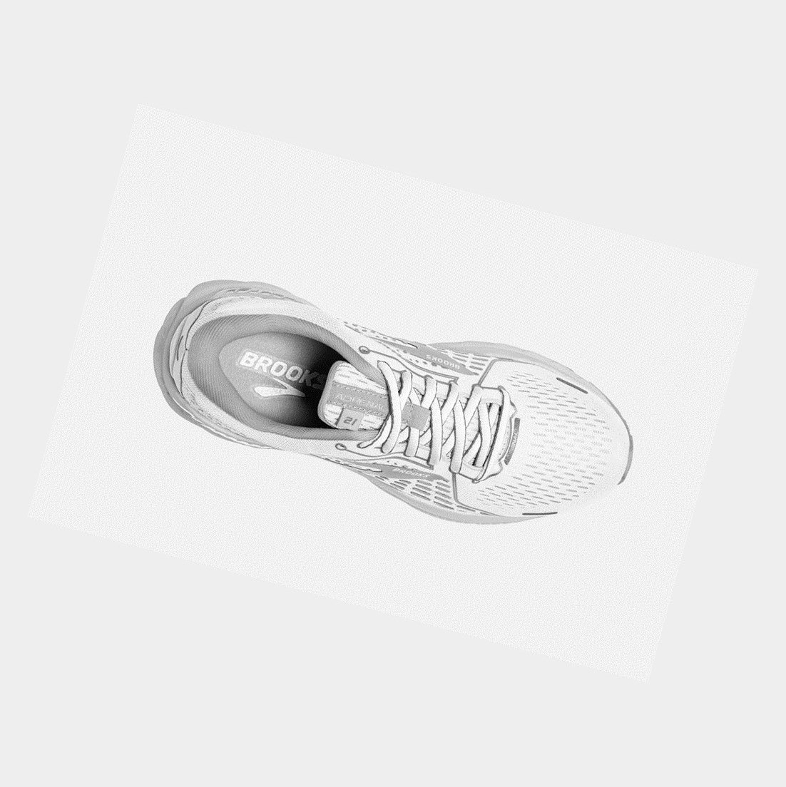Chaussures de Marche Brooks Adrenaline GTS 21 Femme Blanche Grise Argent | PXWT60758