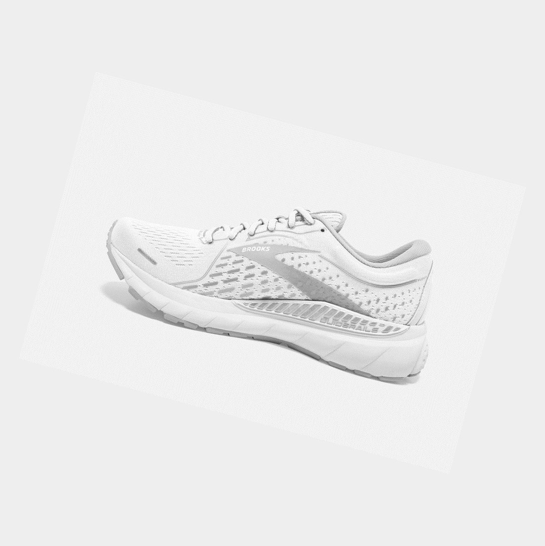 Chaussures de Marche Brooks Adrenaline GTS 21 Femme Blanche Grise Argent | PXWT60758