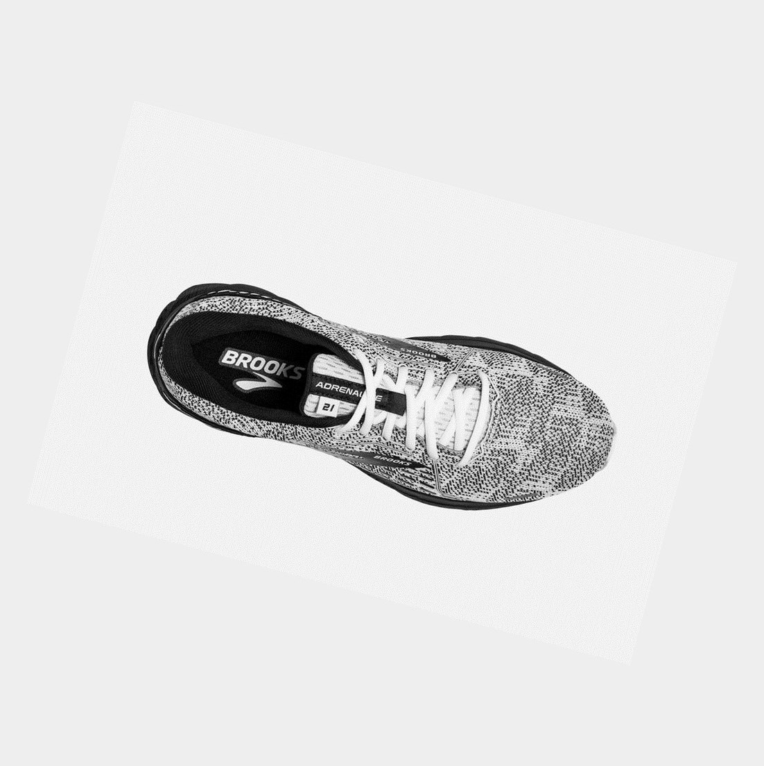 Chaussures de Marche Brooks Adrenaline GTS 21 Femme Blanche Grise Noir | SUVQ13476