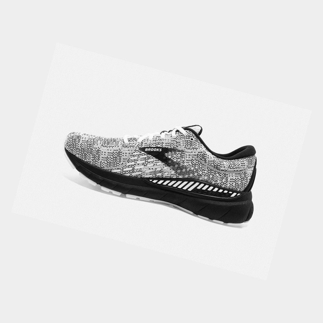 Chaussures de Marche Brooks Adrenaline GTS 21 Femme Blanche Grise Noir | SUVQ13476