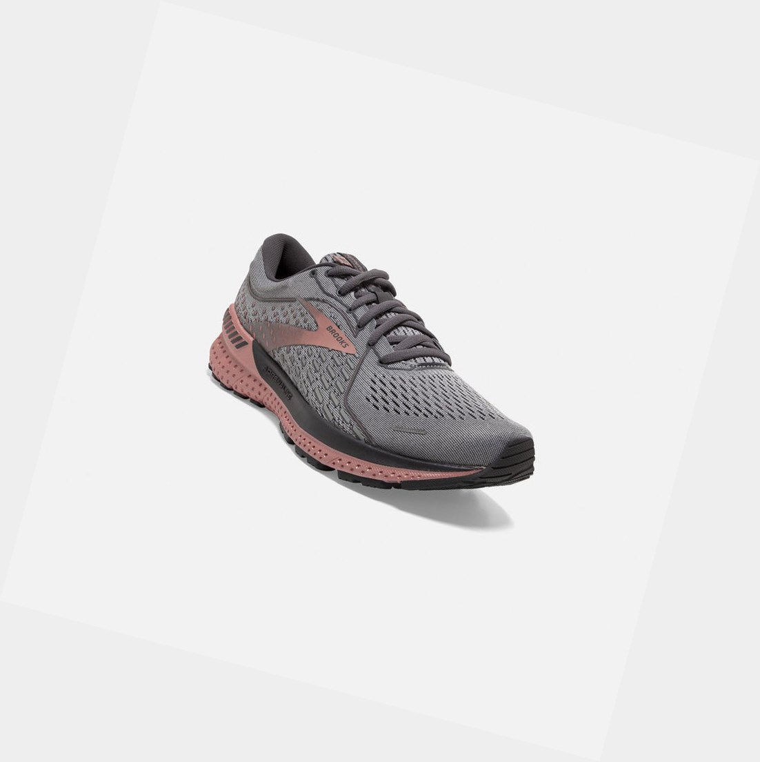 Chaussures de Marche Brooks Adrenaline GTS 21 Femme Grise Noir Rose Doré | SYNZ25134