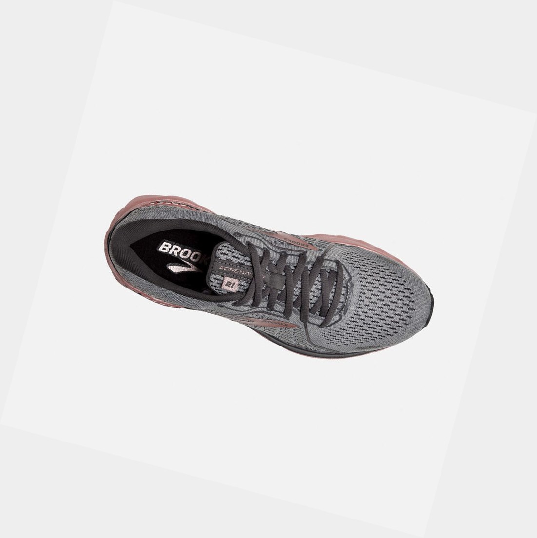Chaussures de Marche Brooks Adrenaline GTS 21 Femme Grise Noir Rose Doré | SYNZ25134