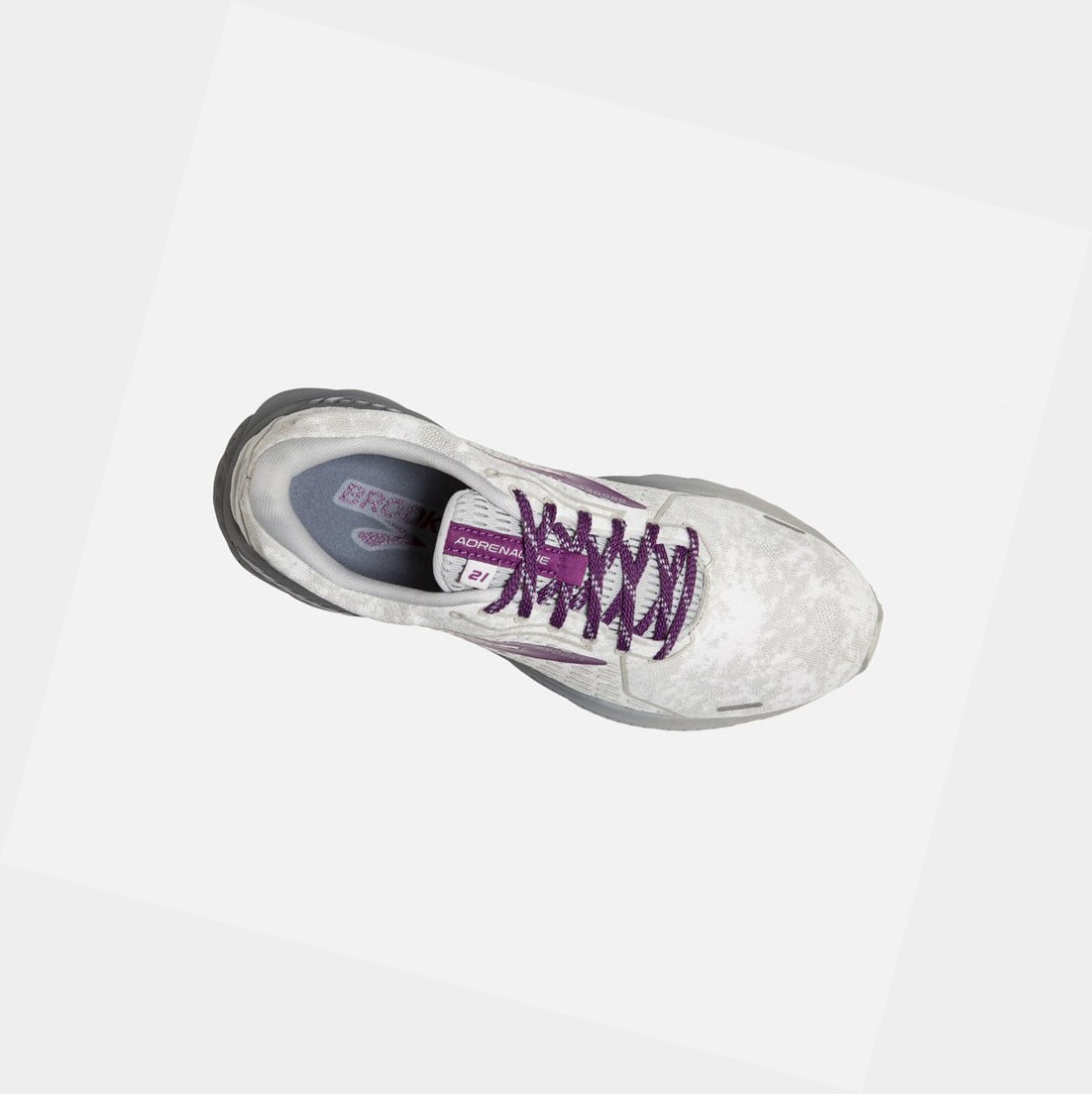 Chaussures de Marche Brooks Adrenaline GTS 21 Femme Blanche Grise | TIKE10479