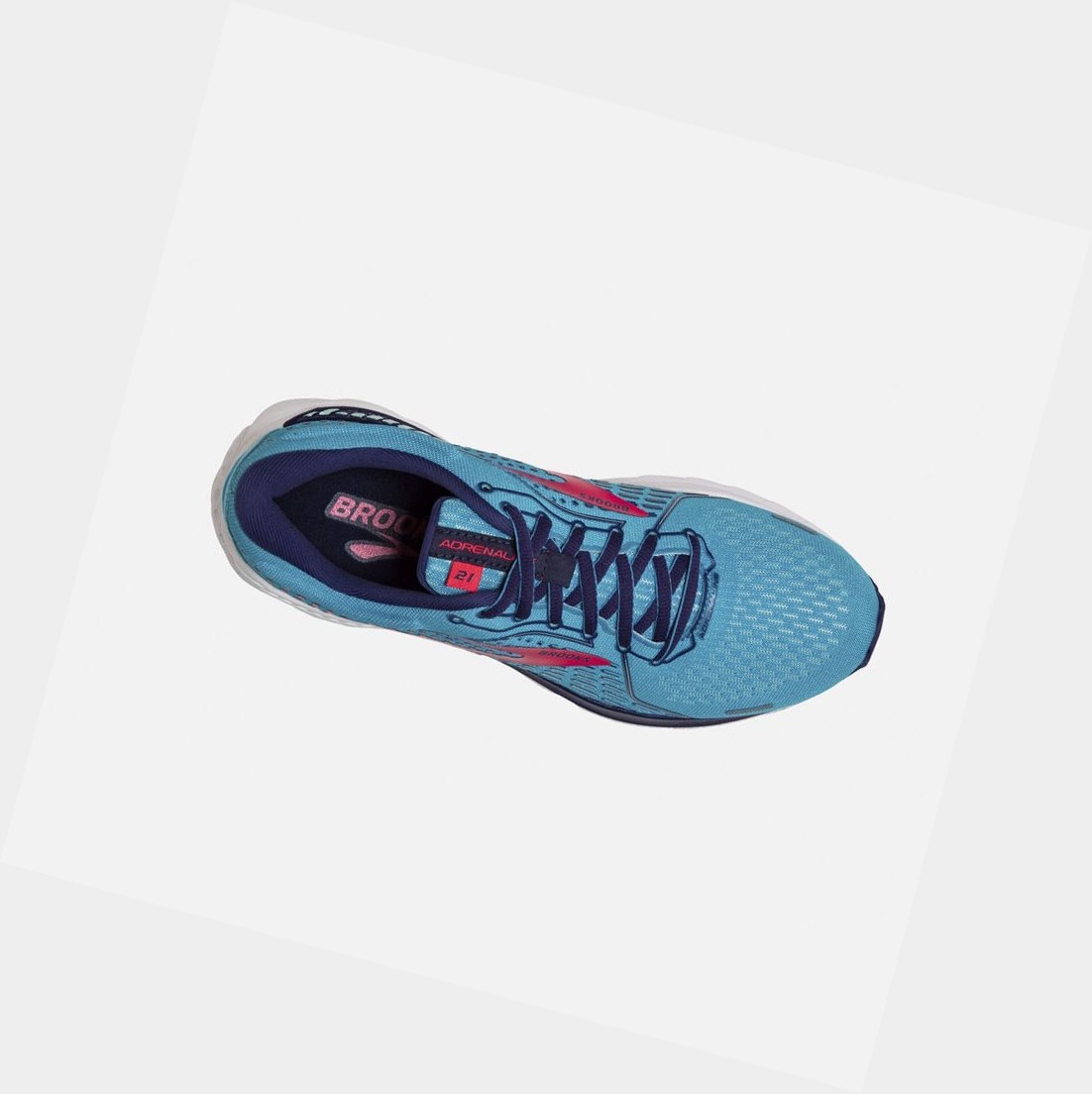 Chaussures de Marche Brooks Adrenaline GTS 21 Femme Bleu Rose | TZBM89247