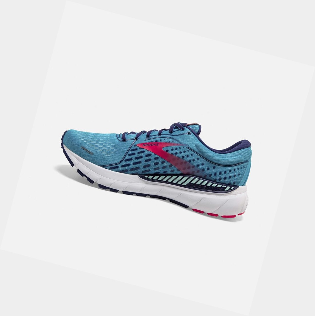 Chaussures de Marche Brooks Adrenaline GTS 21 Femme Bleu Rose | TZBM89247