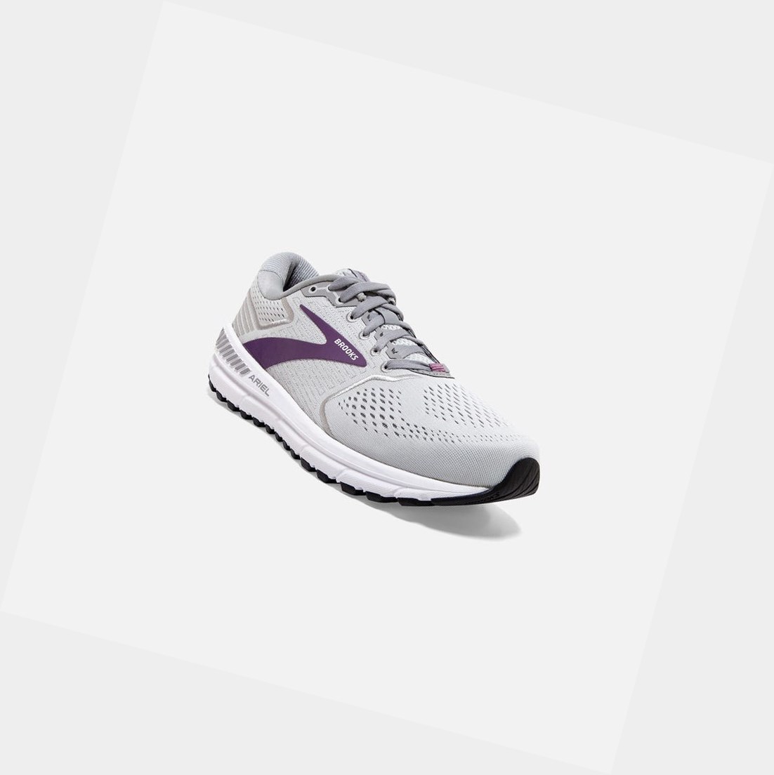 Chaussures de Marche Brooks Ariel '20 Femme Oyster / Alloy / Grape | OQFC36125