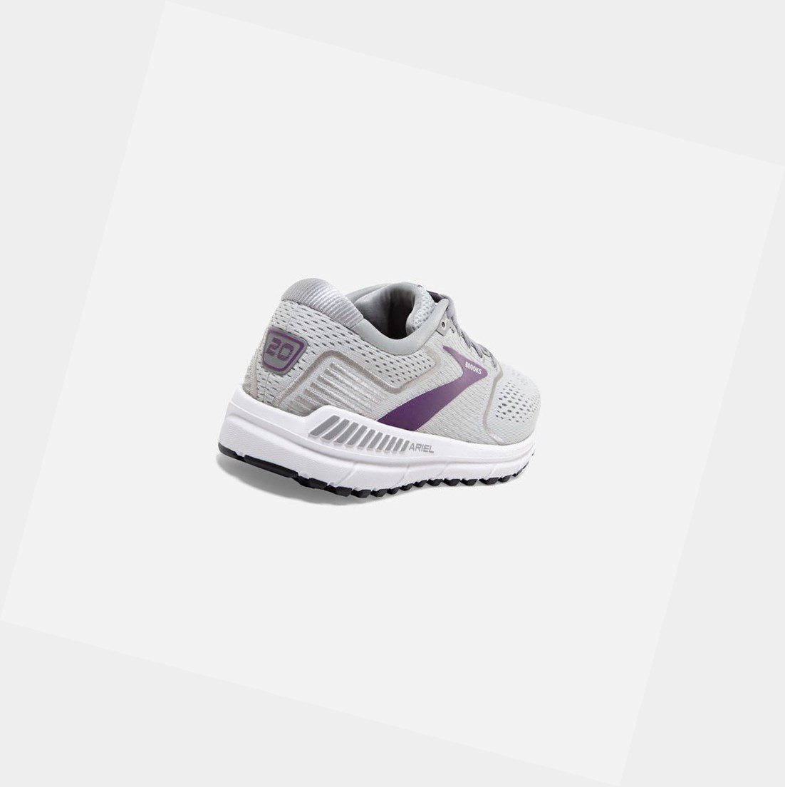 Chaussures de Marche Brooks Ariel '20 Femme Oyster / Alloy / Grape | OQFC36125
