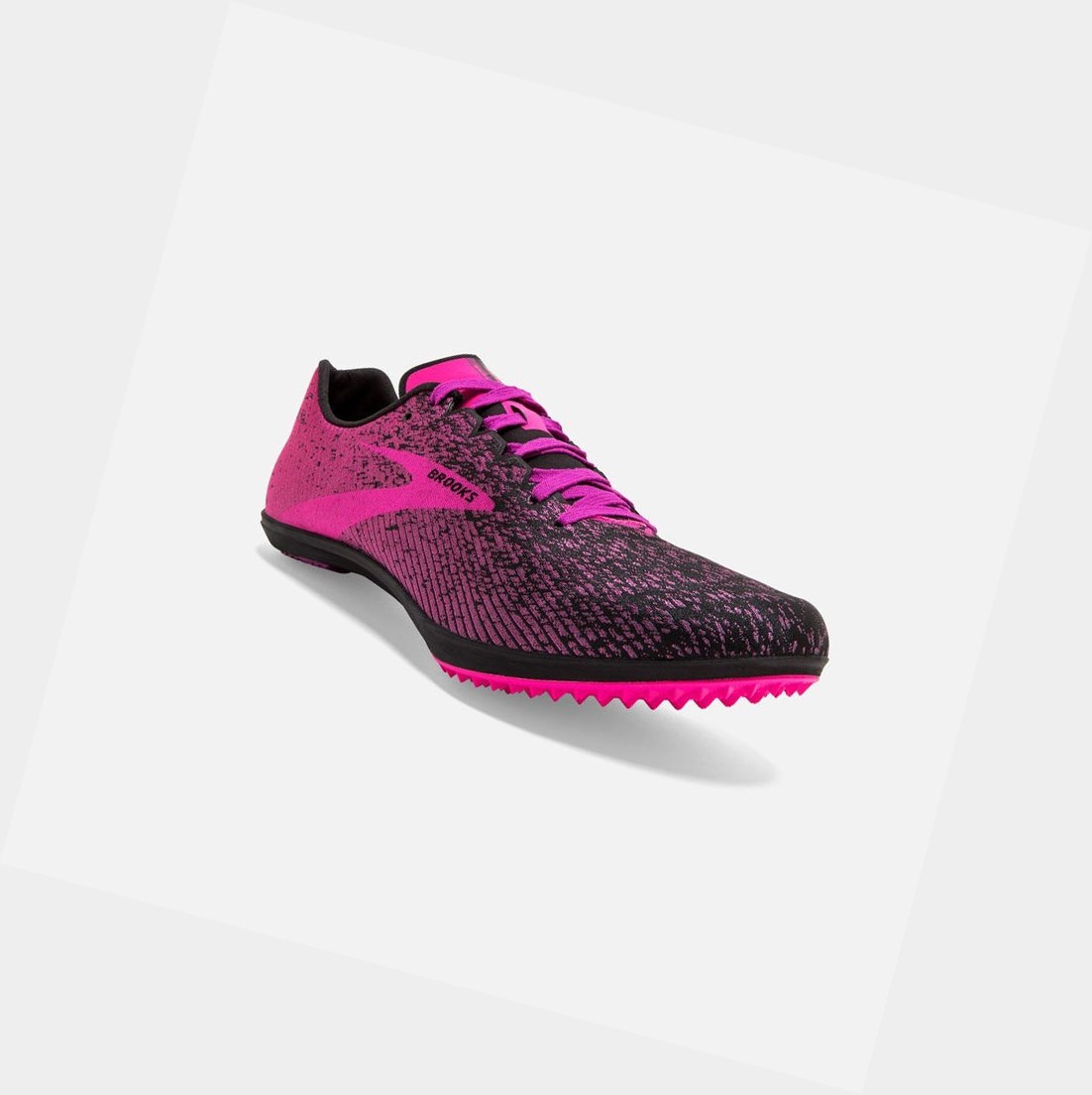 Chaussures de Sport Brooks Mach 19 Spikeless Femme Noir Rose | HIDL97413