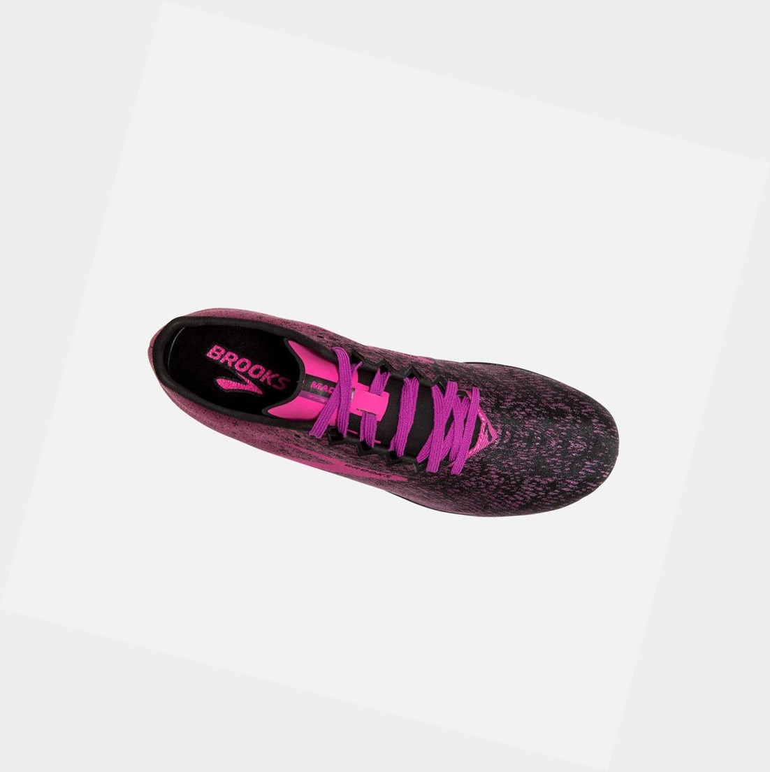 Chaussures de Sport Brooks Mach 19 Spikeless Femme Noir Rose | HIDL97413