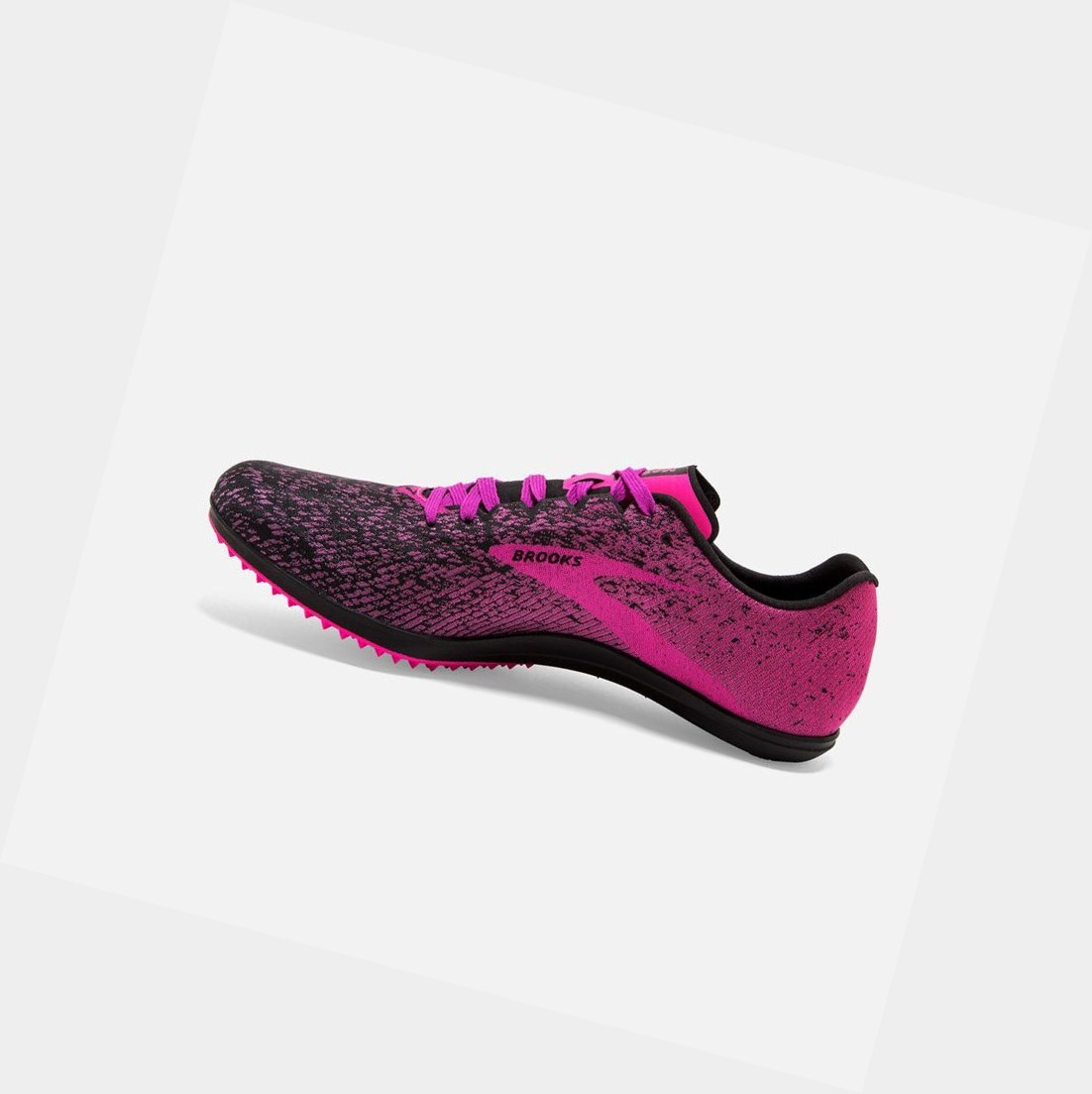 Chaussures de Sport Brooks Mach 19 Spikeless Femme Noir Rose | HIDL97413