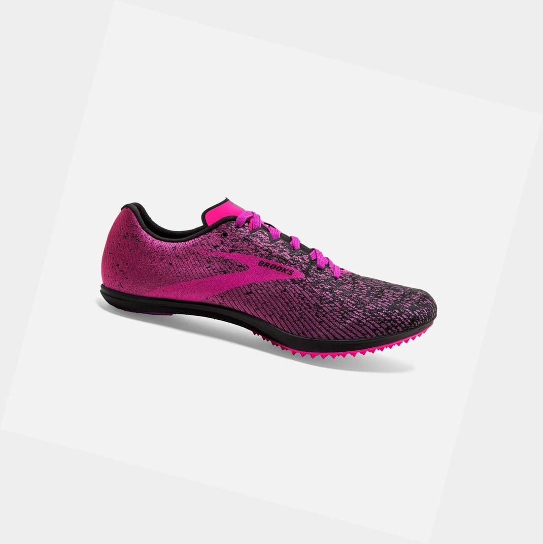 Chaussures de Sport Brooks Mach 19 Spikeless Femme Noir Rose | HIDL97413