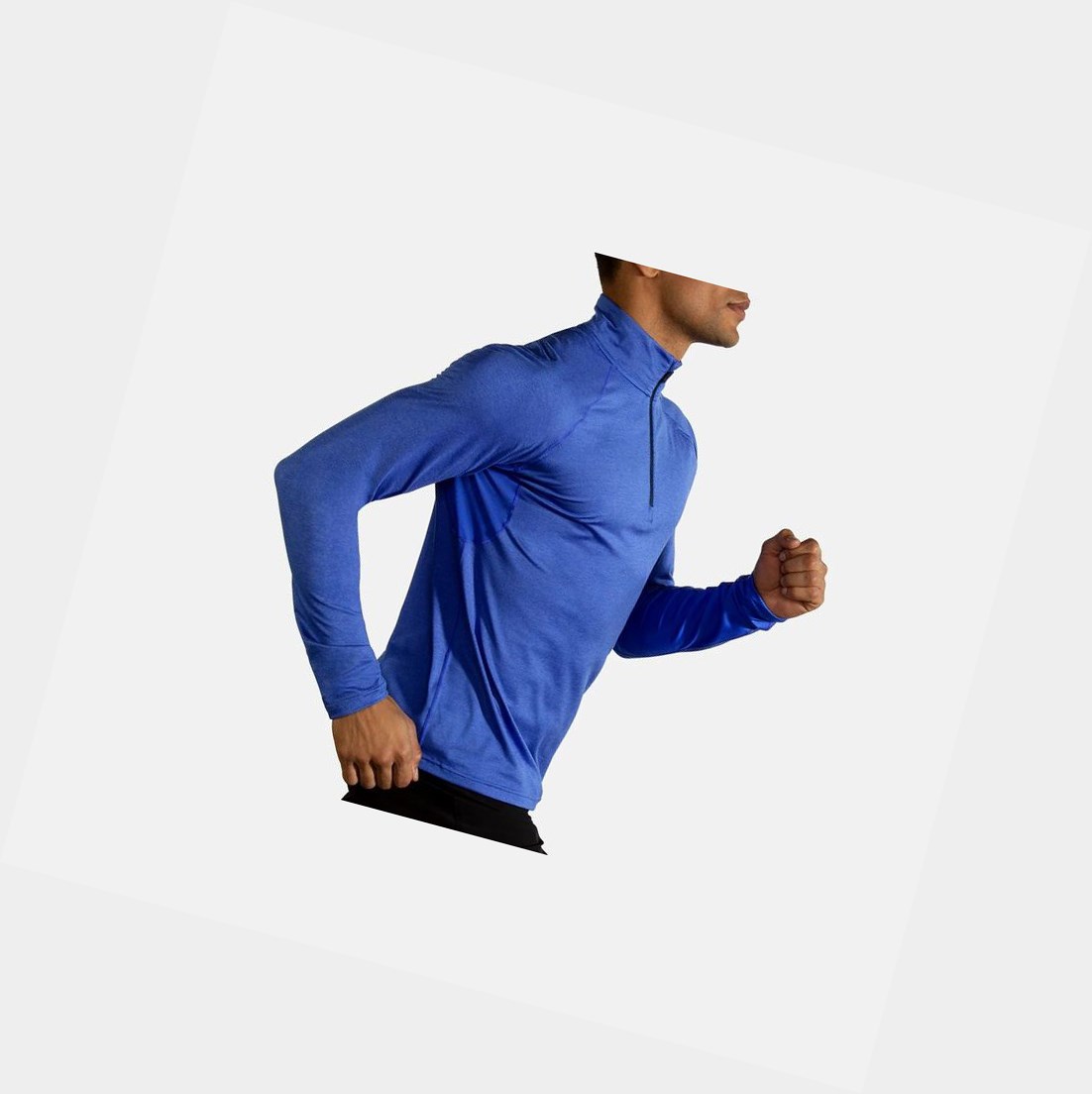 Hauts Brooks Dash 1/2 Zip Homme Bleu | TCND48531