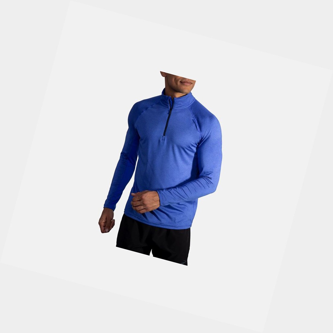 Hauts Brooks Dash 1/2 Zip Homme Bleu | TCND48531