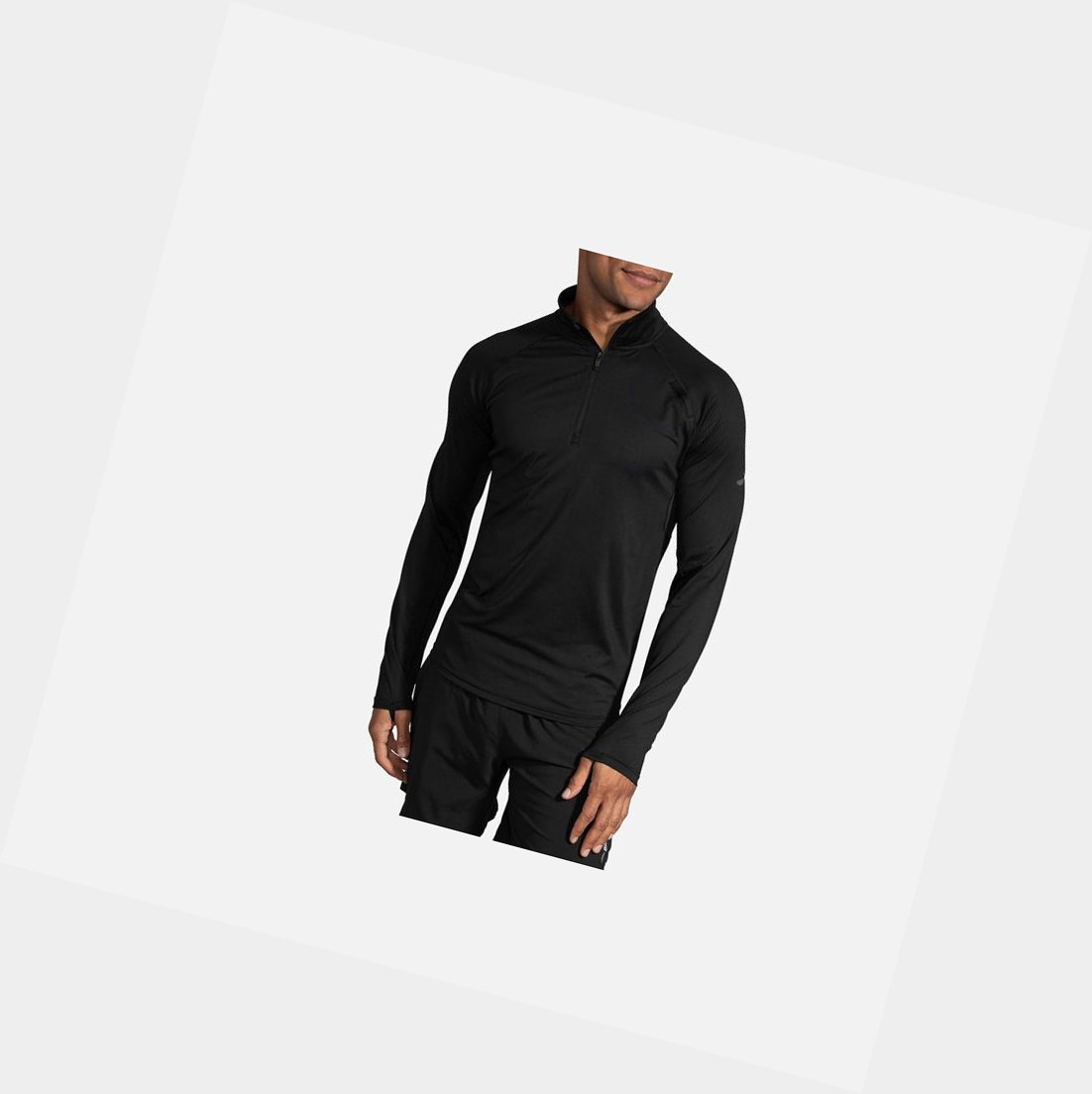Hauts Brooks Dash 1/2 Zip Homme Noir | QEAL53249